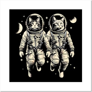 Space Cats Crew T-Shirt - Galaxy Adventure Cat Tee Posters and Art